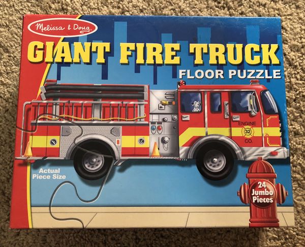 Melissa And Doug Giant Fire Truck Floor Puzzle For Sale In Cary