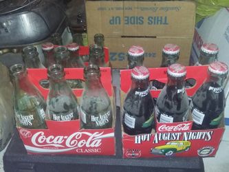 Unopened 6 pack Hot August Nights collectors coke bottles