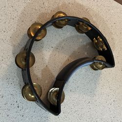 Rhythm Tech Tambourine - Black with Brass Jingles