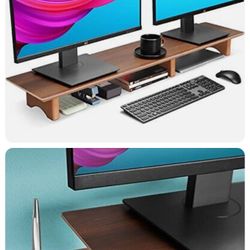 Wooden Computer Desk Shelf