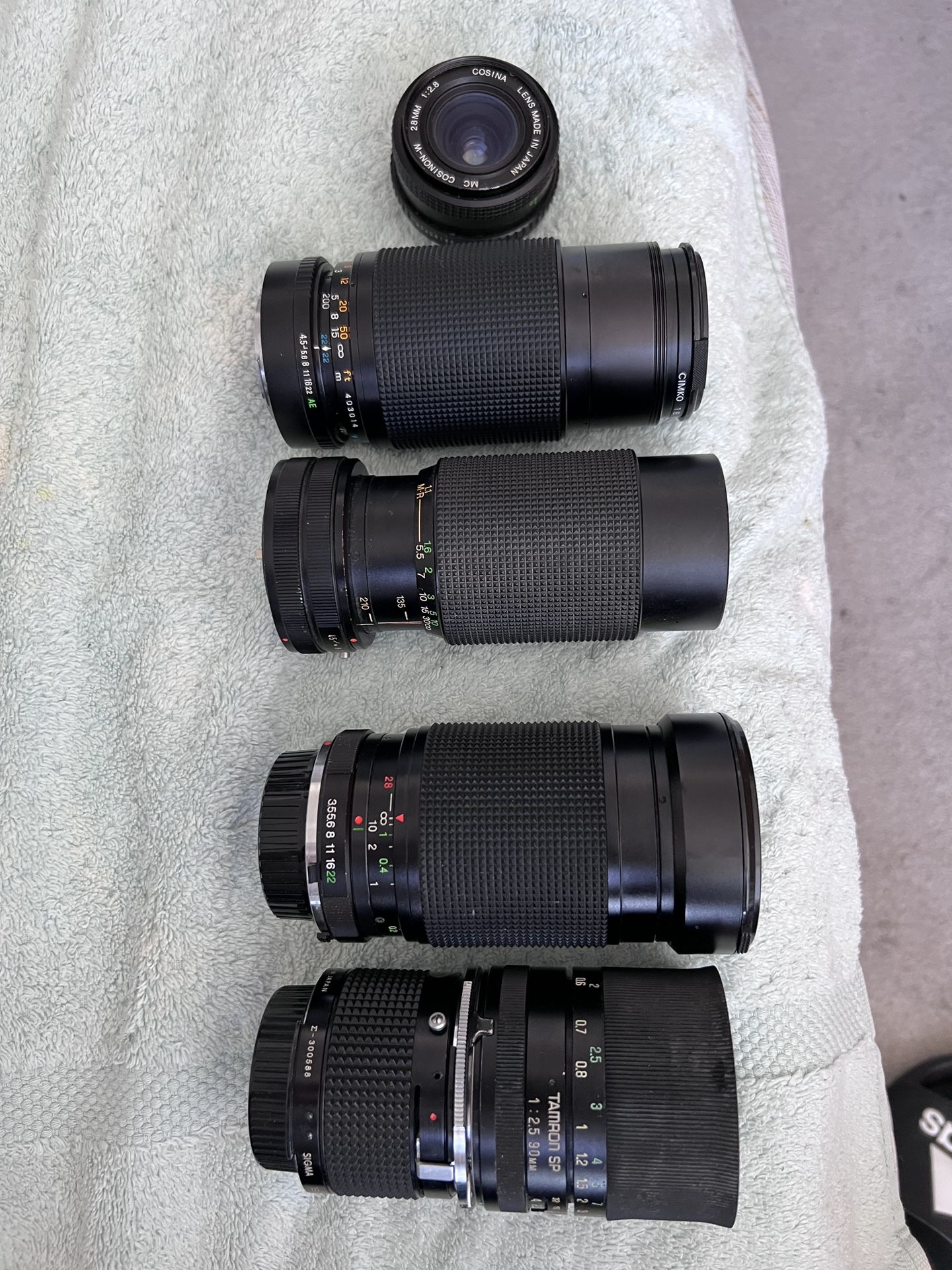 Vintage Camera Lens Lot
