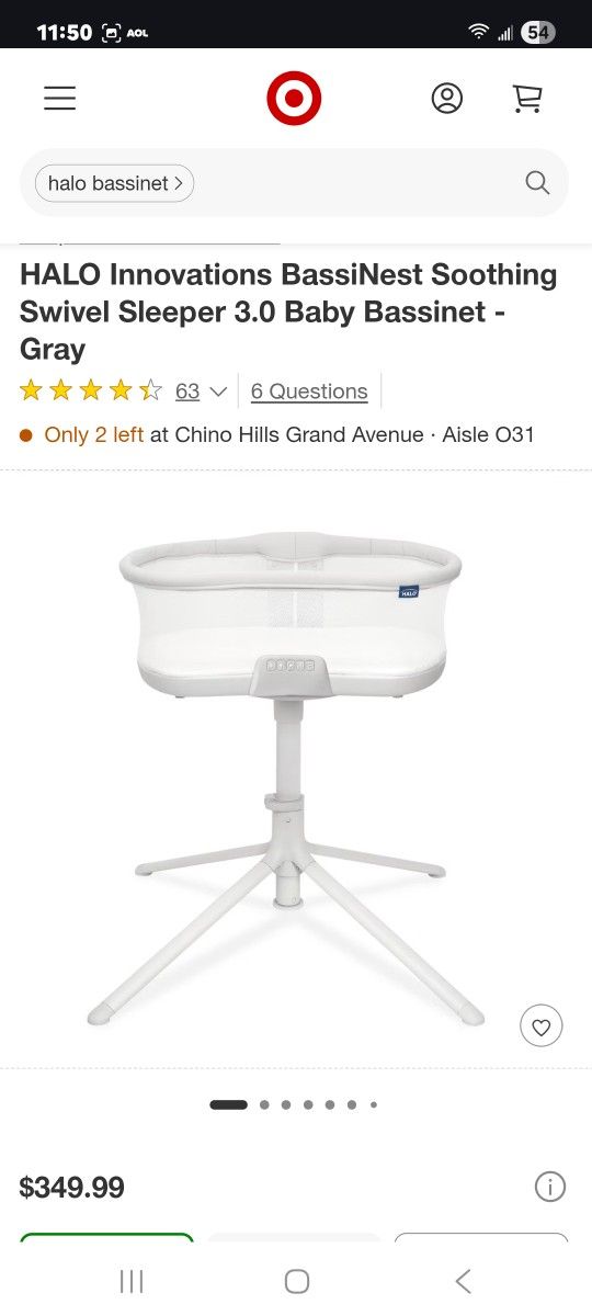 Halo Bassinest 3.0 Soothing Swivel Sleeper New