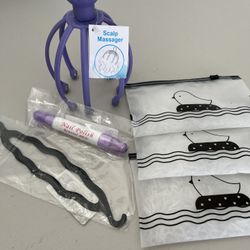 NEW Beauty & Hair Care Bundle – Scalp Massager, Nail Pen, Hair Tools + Accessories