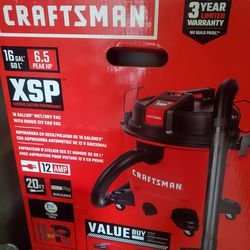 Craftsman  16-gallons  6.5 PEAK HP* HEAVY-DUTY WET/DRY VAC WITH ATTACHMENTS
