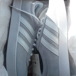 adidas vl court 2.0 womens skateboarding sneakers size 7.5 gray 