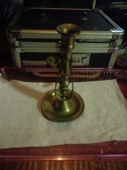 Vintage Candle Holder Swiveling Brass For Sale.