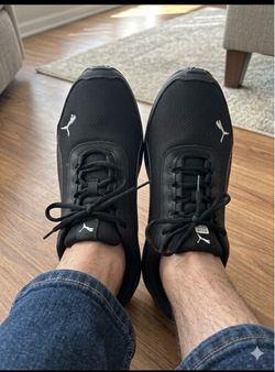 Puma SoftFoam+ Black Low Top Lace Up Men’s Athletic Shoes size 9.5