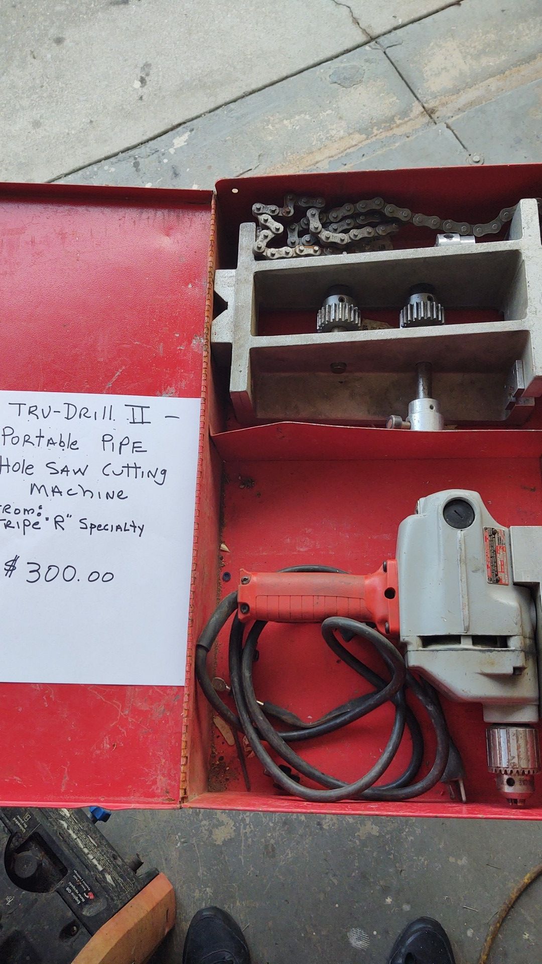 Tru-drill ml, portable pipe hole saw cutting machine