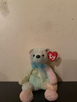 Ty Beanie Baby Pastel Tie-Dye Bear