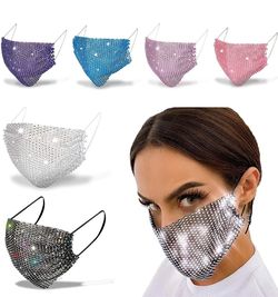 6 Color Reusable Washable Bedazzled Mask