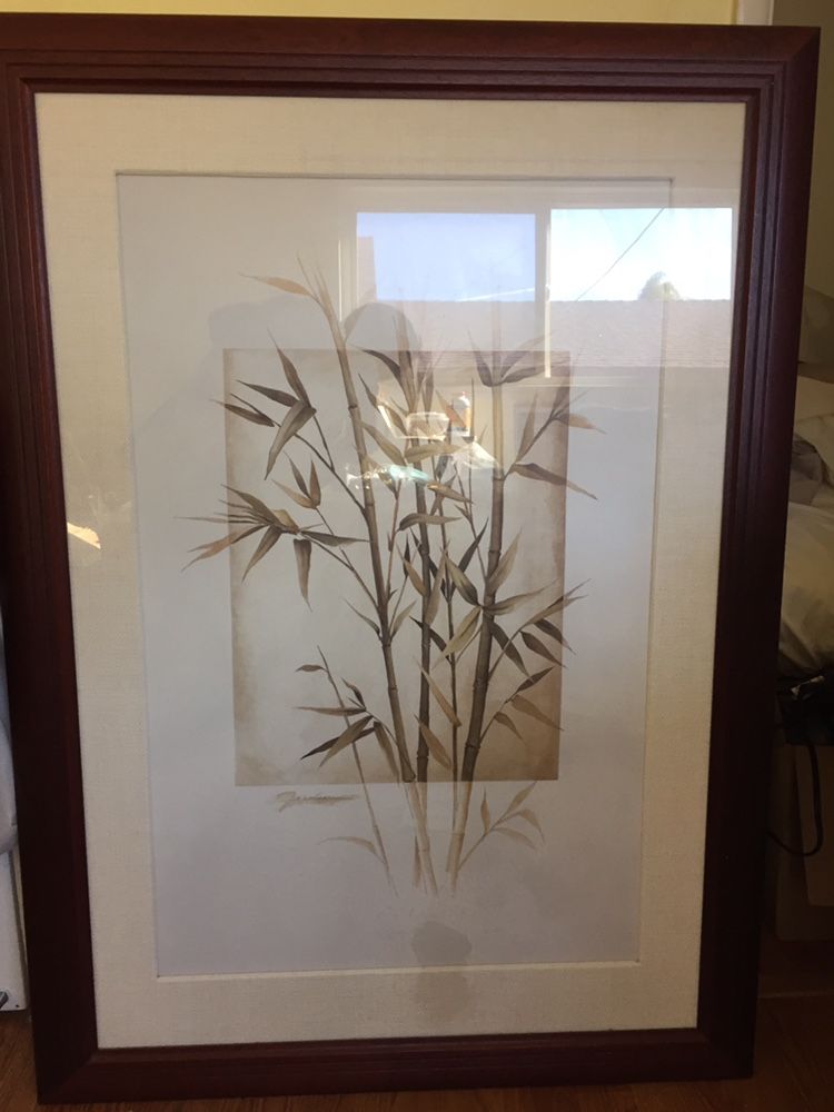 Paintings Bamboo Magnolias Ship