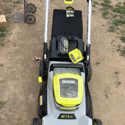 RYOBI 40V HP Brushless 21 in. Battery Walk Behind Push Lawn Mower with 7.5 Ah Battery and Rapid Charger