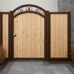Modern Arched Wood Gate