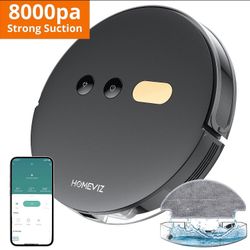 HOMEVIZ ROBOT VACUUM G1  MOP CLEANER 8000PA STRONG SUCTION 