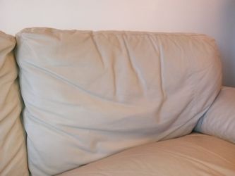 White Genuine Leather Sofa And Loveseat 