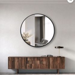 Jill Zarin 36" Elegant Round Metal Wall Mirror