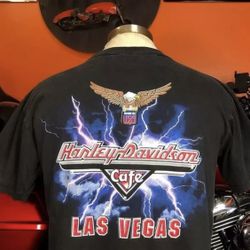 Harley Davidson T-shirt Large Men LAS VEGAS , NEVADA Vintage Style