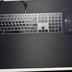 Apple keyboard and Apple mouse