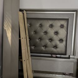 Grey Queen size luxury bed frame