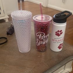 2 Tumblers N 1 Water Bottle 