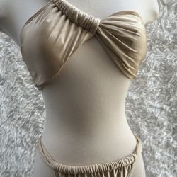 Zaful two piece Gold Twist Bikini Set size medium 