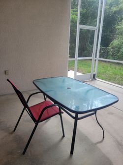 Patio table & chair