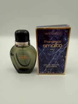 Francesco Smalto Pour Homme Eau De Toilette 50ml 1.7 Fl.Oz Vintage Cologne For Men, Rare Discontinued French Fragrance, Full New Old Stock