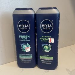 Nivea Men Body wash, 2x$6