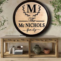 Wood Signs, Round Wooden Sign, Personalized Sign, Family Name Sign, Rustic Decor, Rustic Wedding Decorations, Wedding Gift