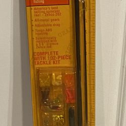 Vintage  Zebco 202 combo NEW  Includes  102 Tackle Pieces