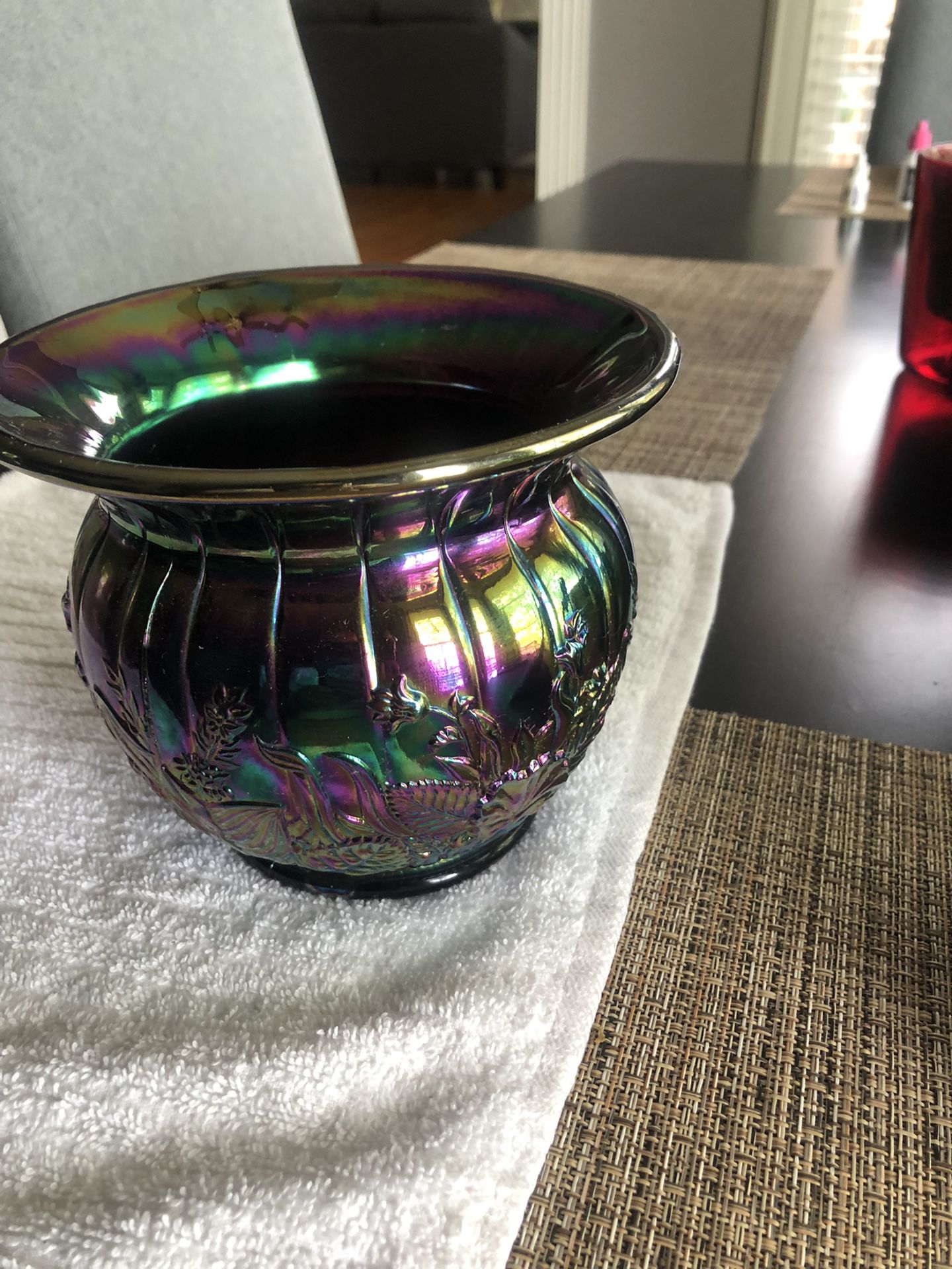 Fenton Carnival Glass cuspidor Spittoon Vase