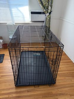 48" Double Door Dog Crate – XL, Folds Flat