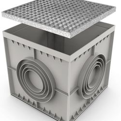 Catch basin 22 inch drain catch basin with steel grate NEW