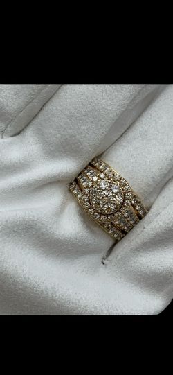 Gold diamond wedding ring #31515