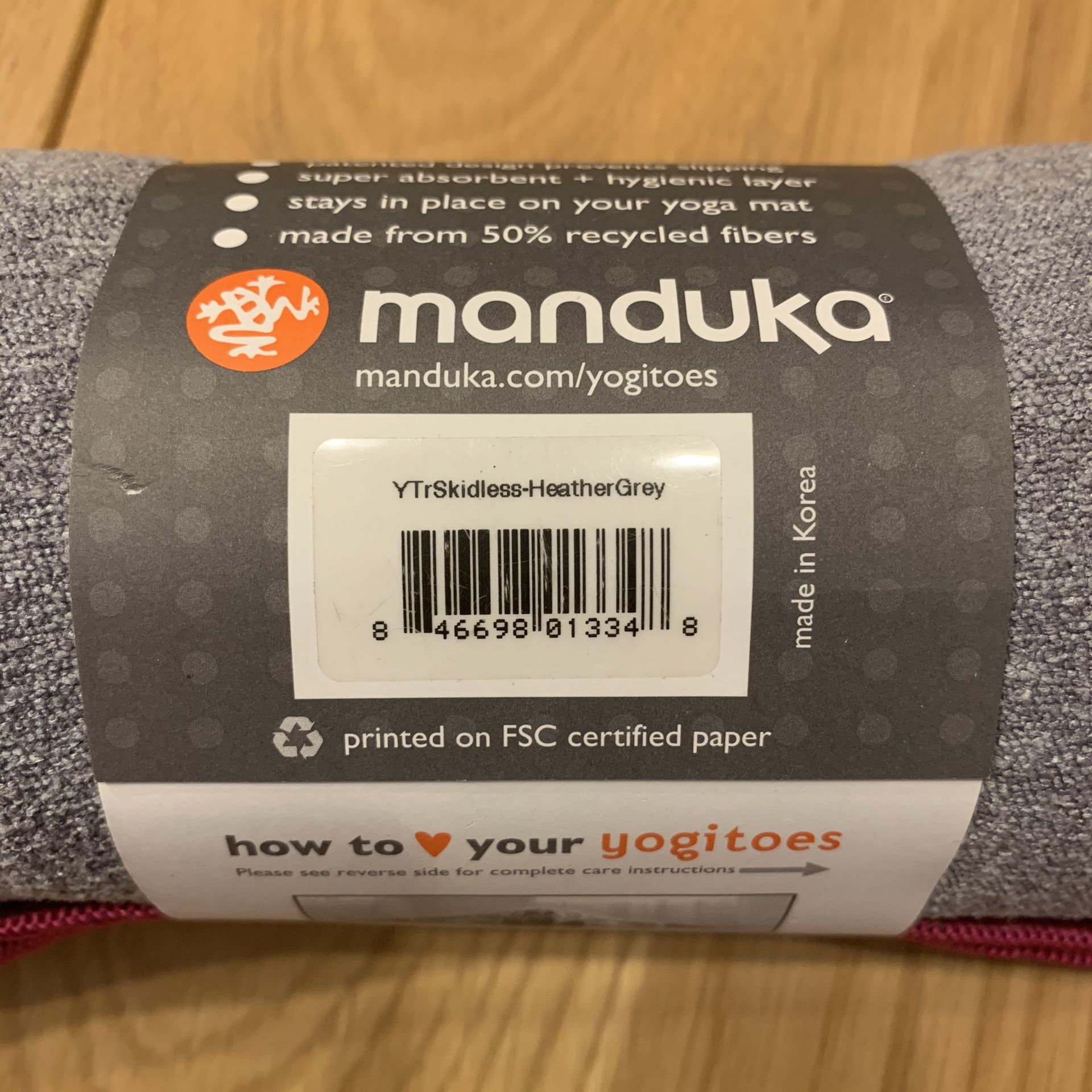 Manduka Yogitoes Skidless Yoga Pilates Mat Microfiber Towel