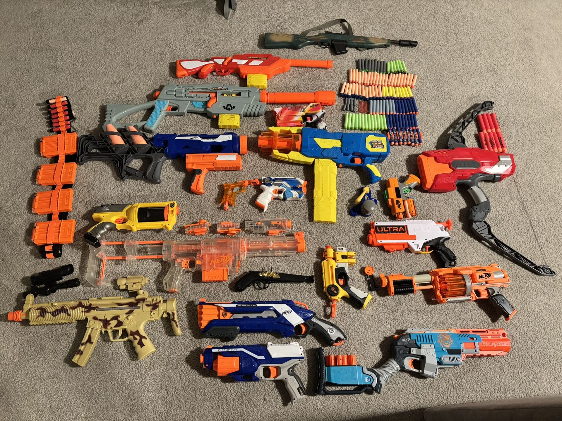 Huge collection of Nerf gun guns