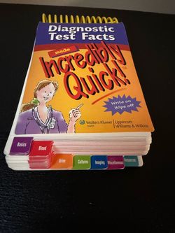 Diagnostic Tests Made Incredibly Quick Pocket size reference guide by Lippincott