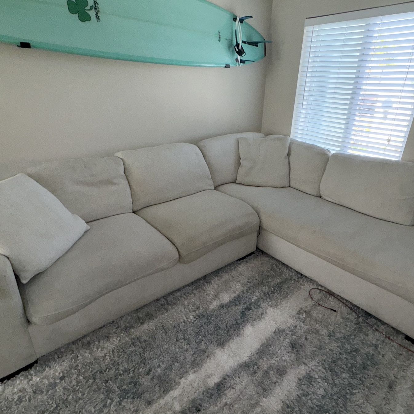 Comfy 2-Piece Sectional Couch - $300 (Negotiable)