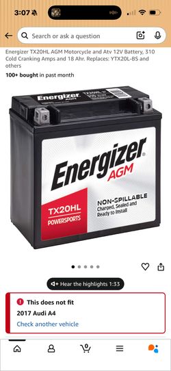 Motorcycle Atv 12v Battery New