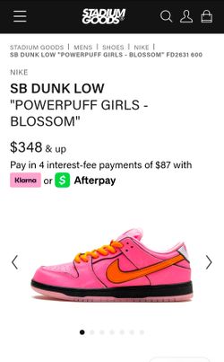 Nike SB Dunk Low Powerpuff Girls Blossom size 4.5y