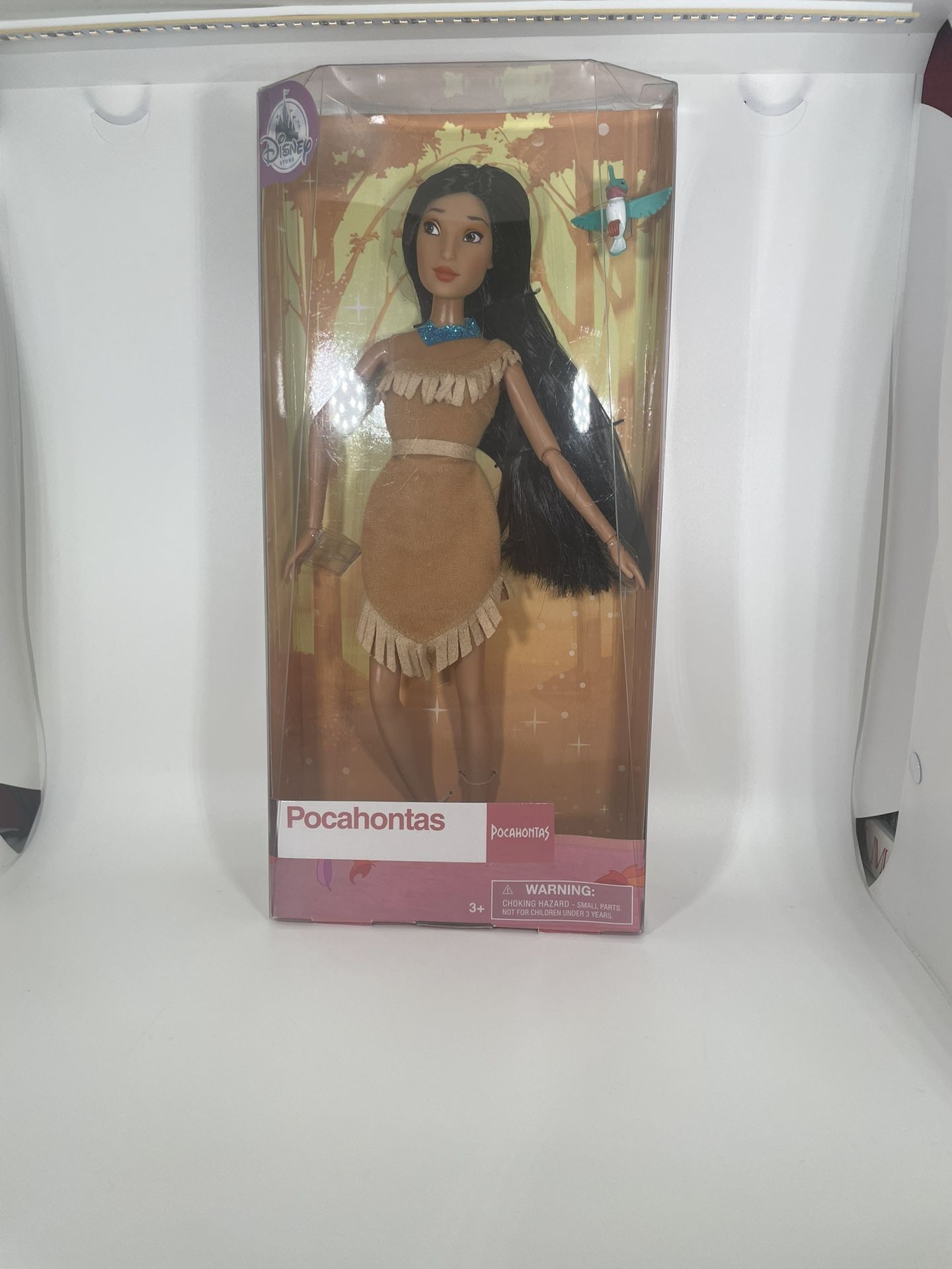 Disney Store Pocahontas Classic 12" Doll w/ Flit - 2016 NIB New Sealed Good Box