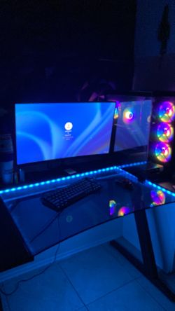 Trading pc set up for a mini bike with cash on top