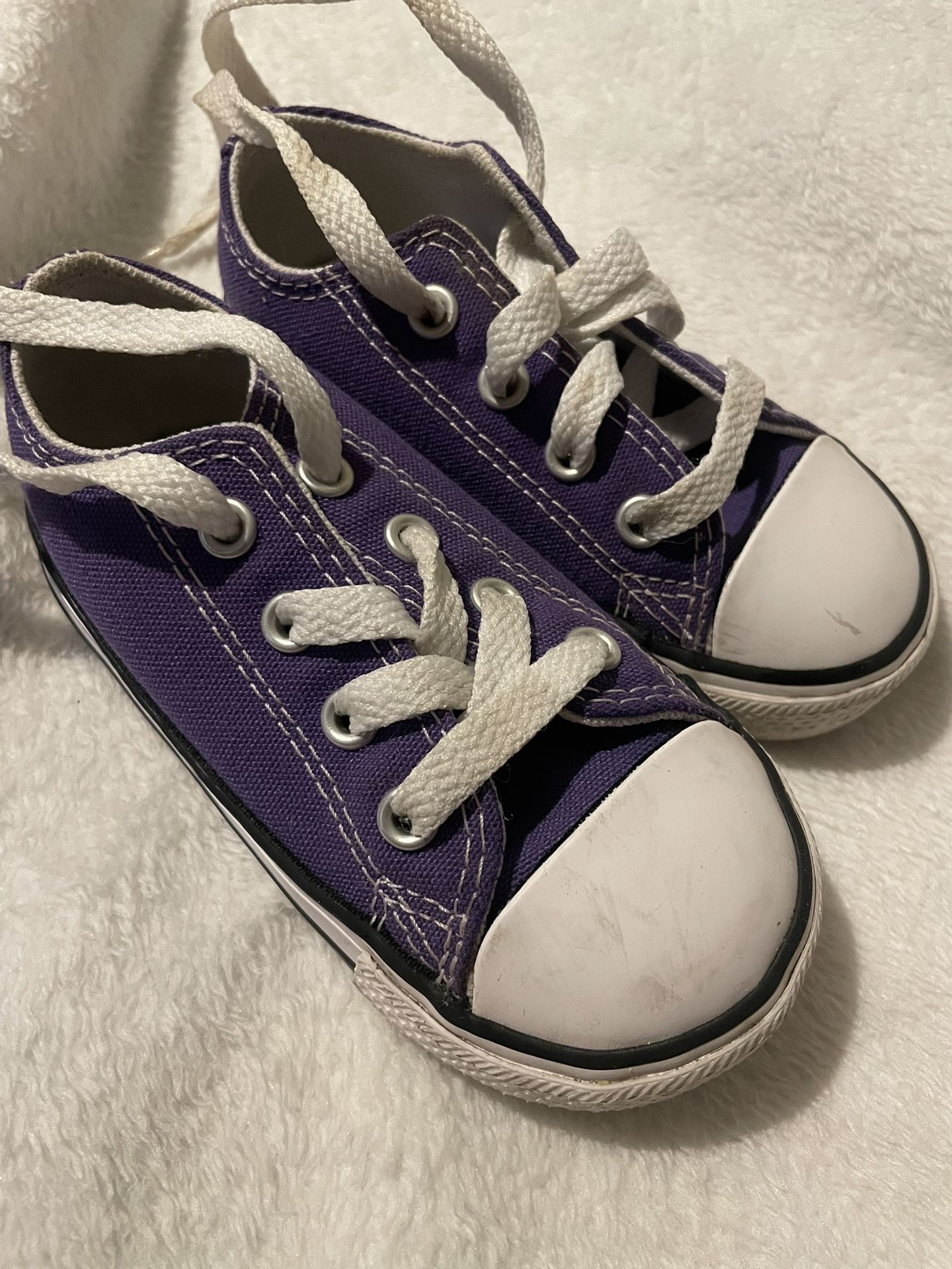 Purple Converse Shoes Size 6