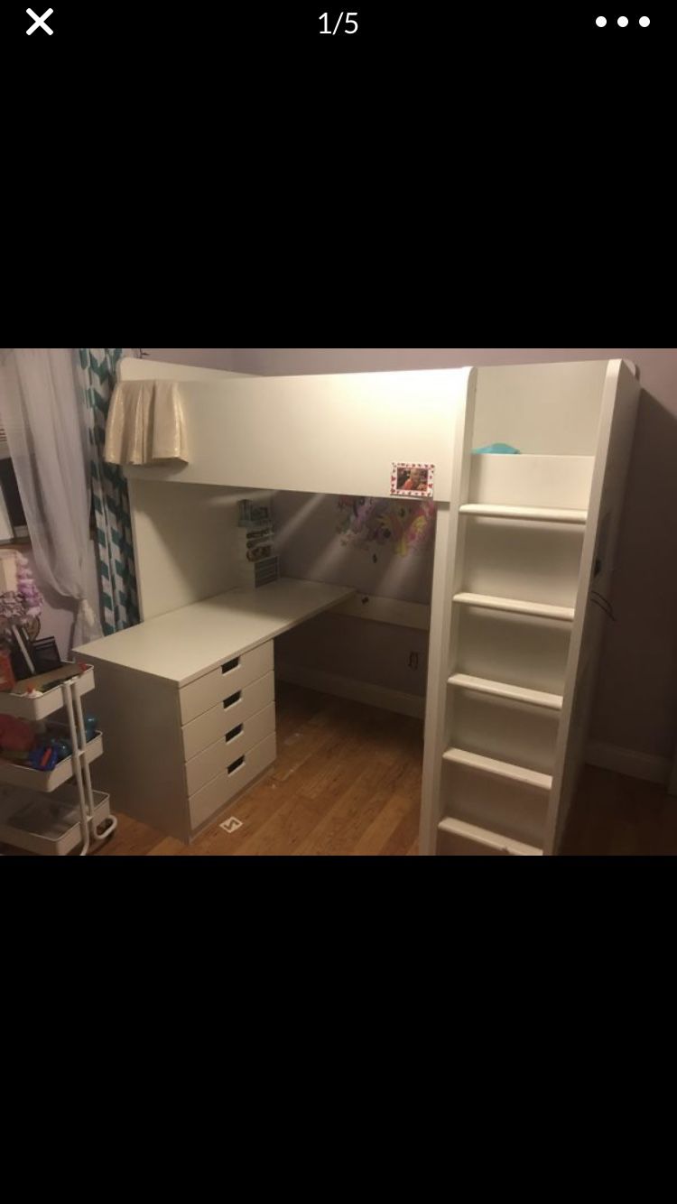 Kids desk and bed