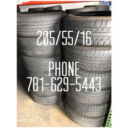 Used Tire For Sale 205/55/16 $40 each free mounting and Balancing