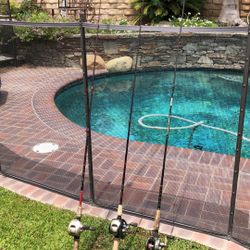 THREE (3) Baitcasting Casting Fishing Rods and Reels-Great for Bass Fishing.