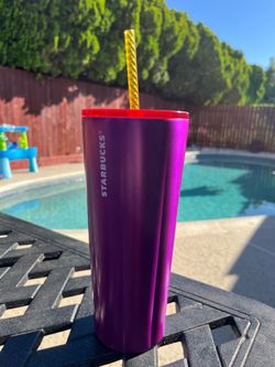 Starbucks Valentine's Metallic Purple Fluted Stainless Steel Venti Tumbler - New with Tags