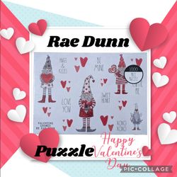 Rae Dunn Gnome Valentine 1000 Piece Jigsaw Puzzle 27" X 20" NEW