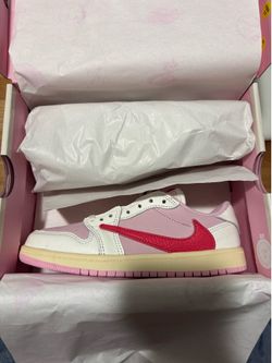Jordan 1 low Travis Scott shy pink tropical pink 3Y new
