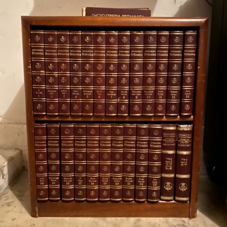 1963 Encyclopedia Britannica with Bookshelf